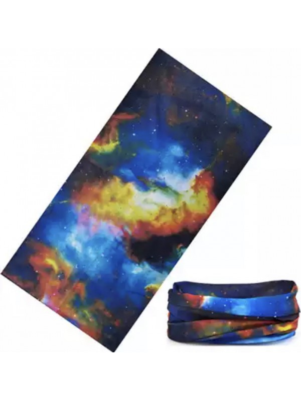 Unisex balaclava bandana 100%Poliester microfiber 1391 blue/yellow