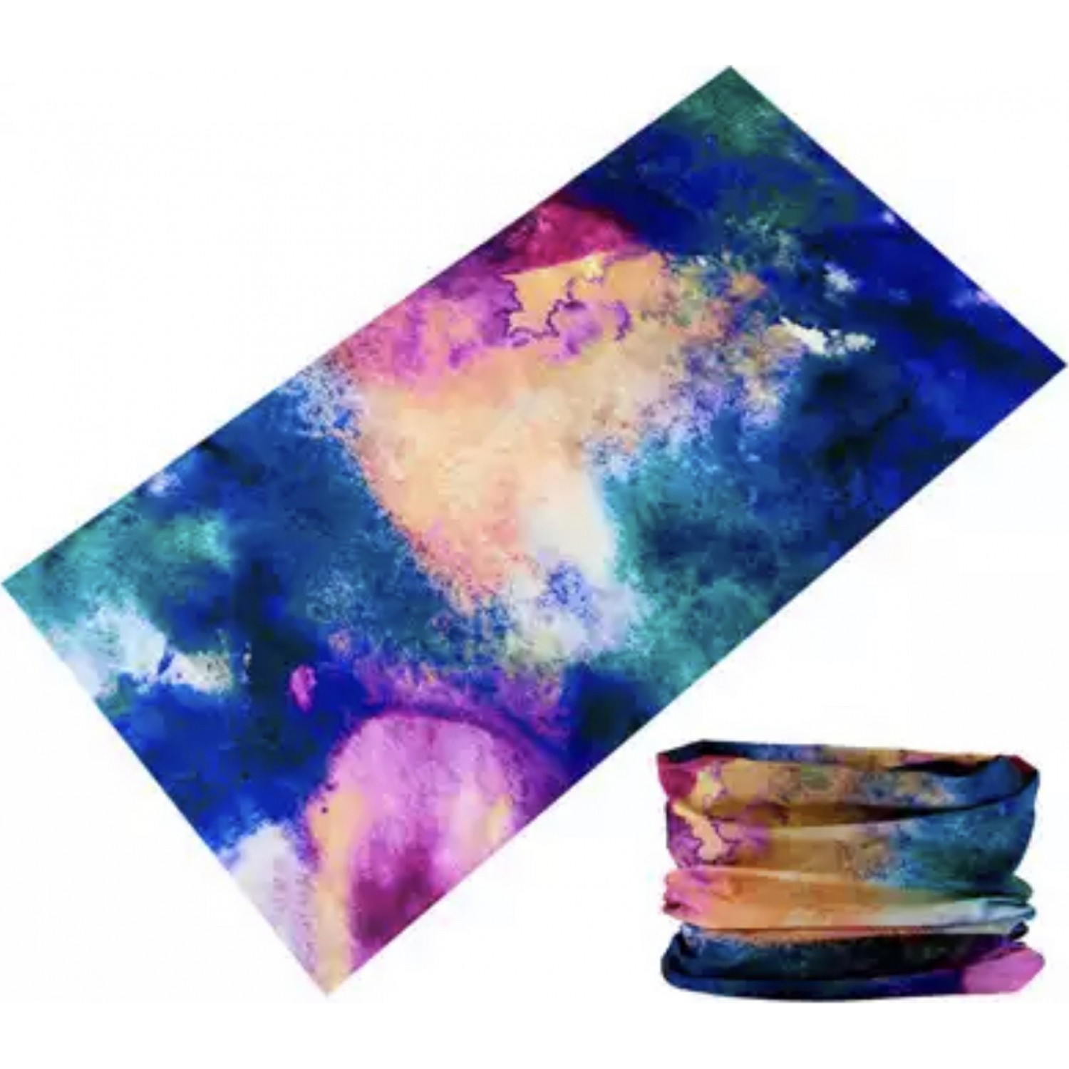 Unisex Men Woman balaclava bandana 100%Poliester microfiber 1526 blue/yellow