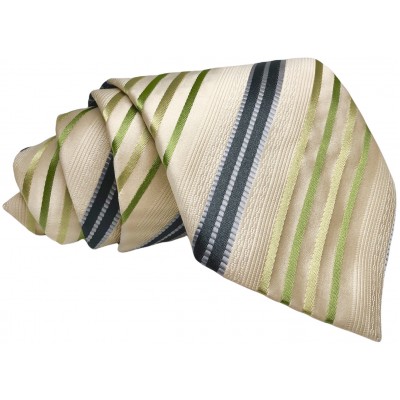 Γραβάτα φαρδιά ριγέ CND 048 Μπεζ