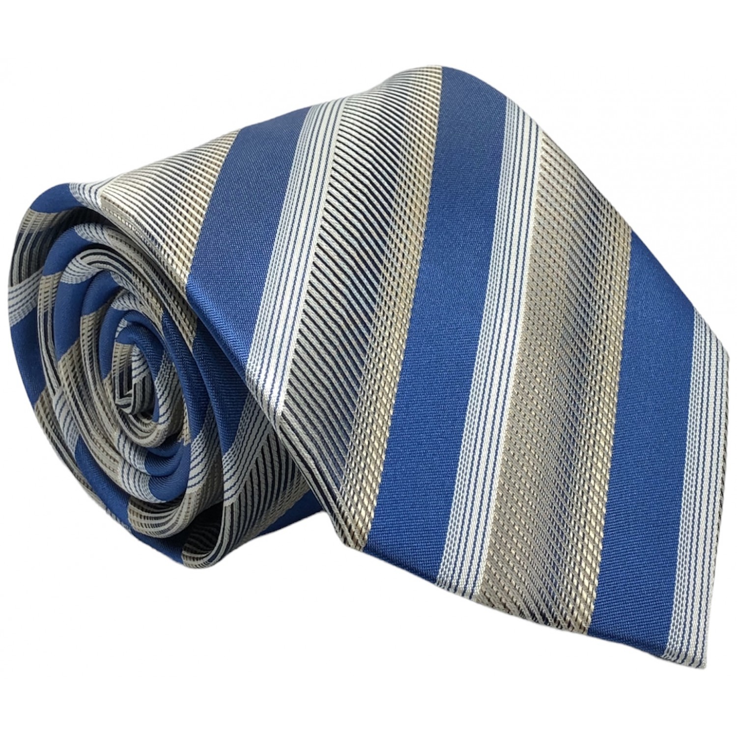 Γραβάτα φαρδιά ριγέ CND 070 ΜΠΛΕ