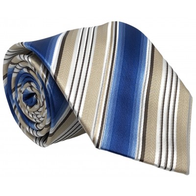 Γραβάτα φαρδιά ριγέ CND 072 ΜΠΛΕ/ΜΠΕΖ