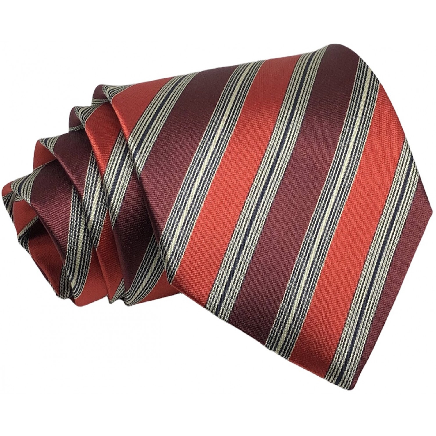 Γραβάτα φαρδιά ριγέ CND 132 Μπορντό