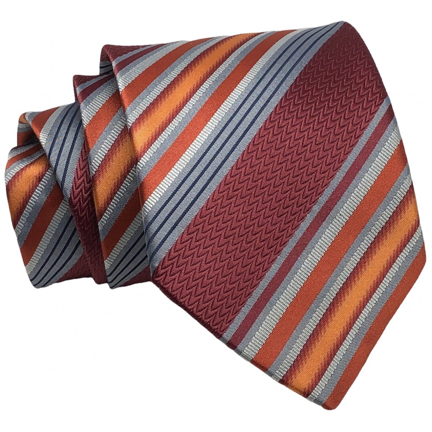 Γραβάτα φαρδιά ριγέ CND 122 Μπορντό