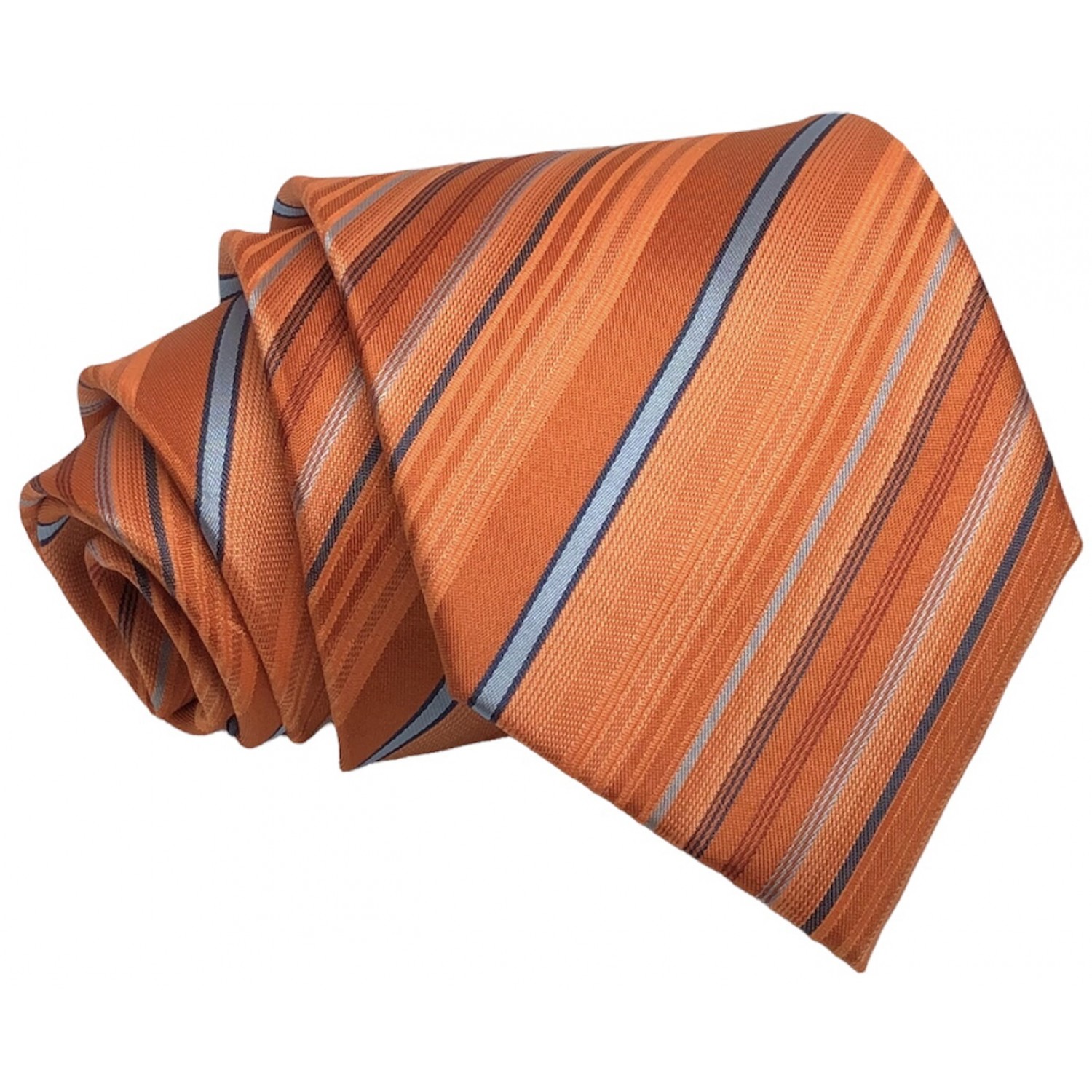 Γραβάτα φαρδιά ριγέ CND 133 Πορτοκαλί