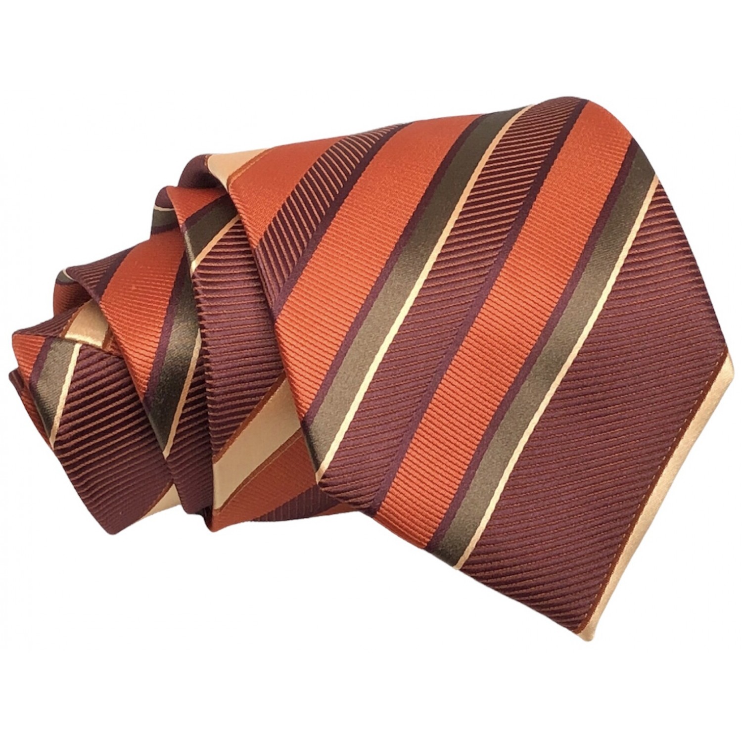 Γραβάτα φαρδιά ριγέ CND 138 Μπορντό