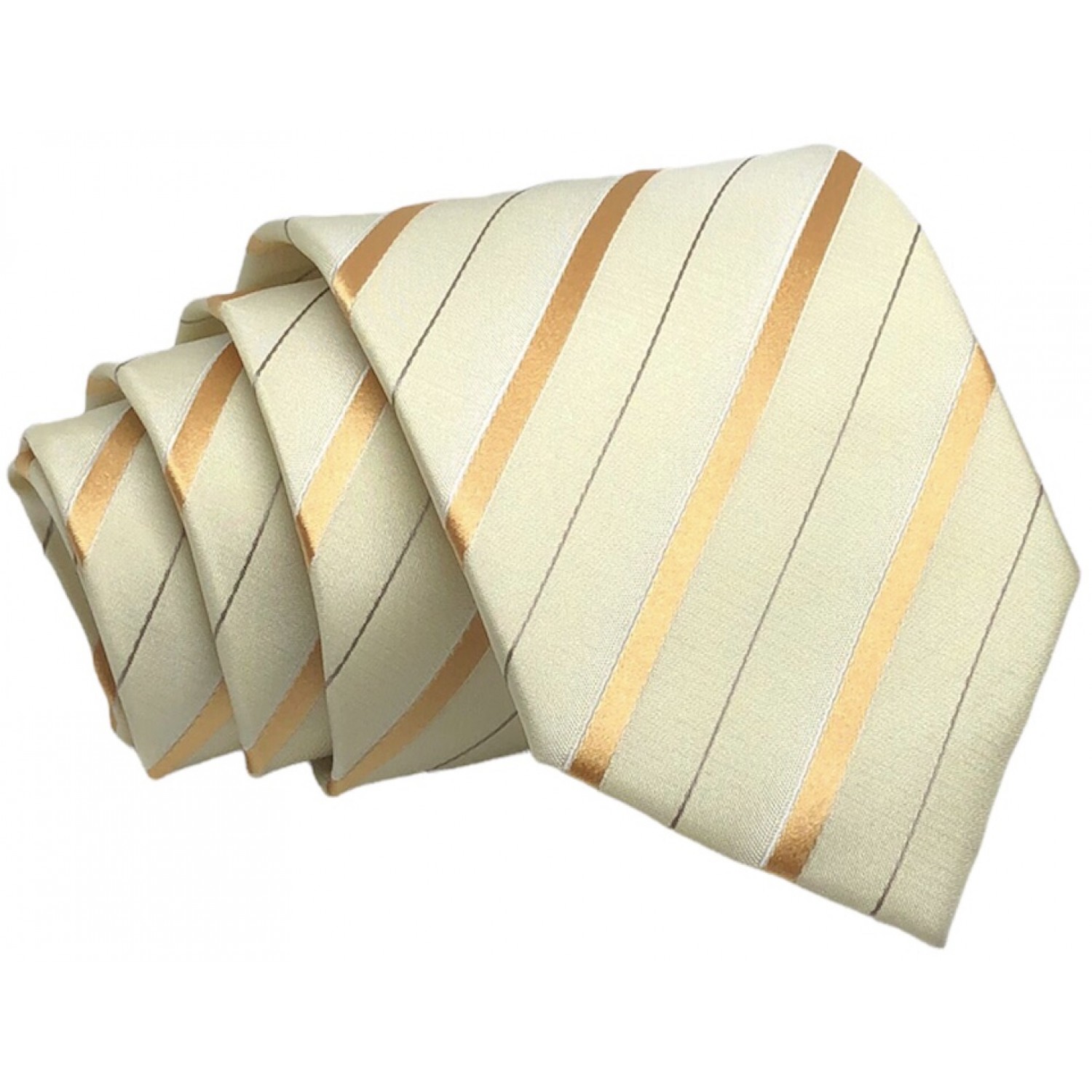 Γραβάτα φαρδιά ριγέ CND 130 Λεμονί