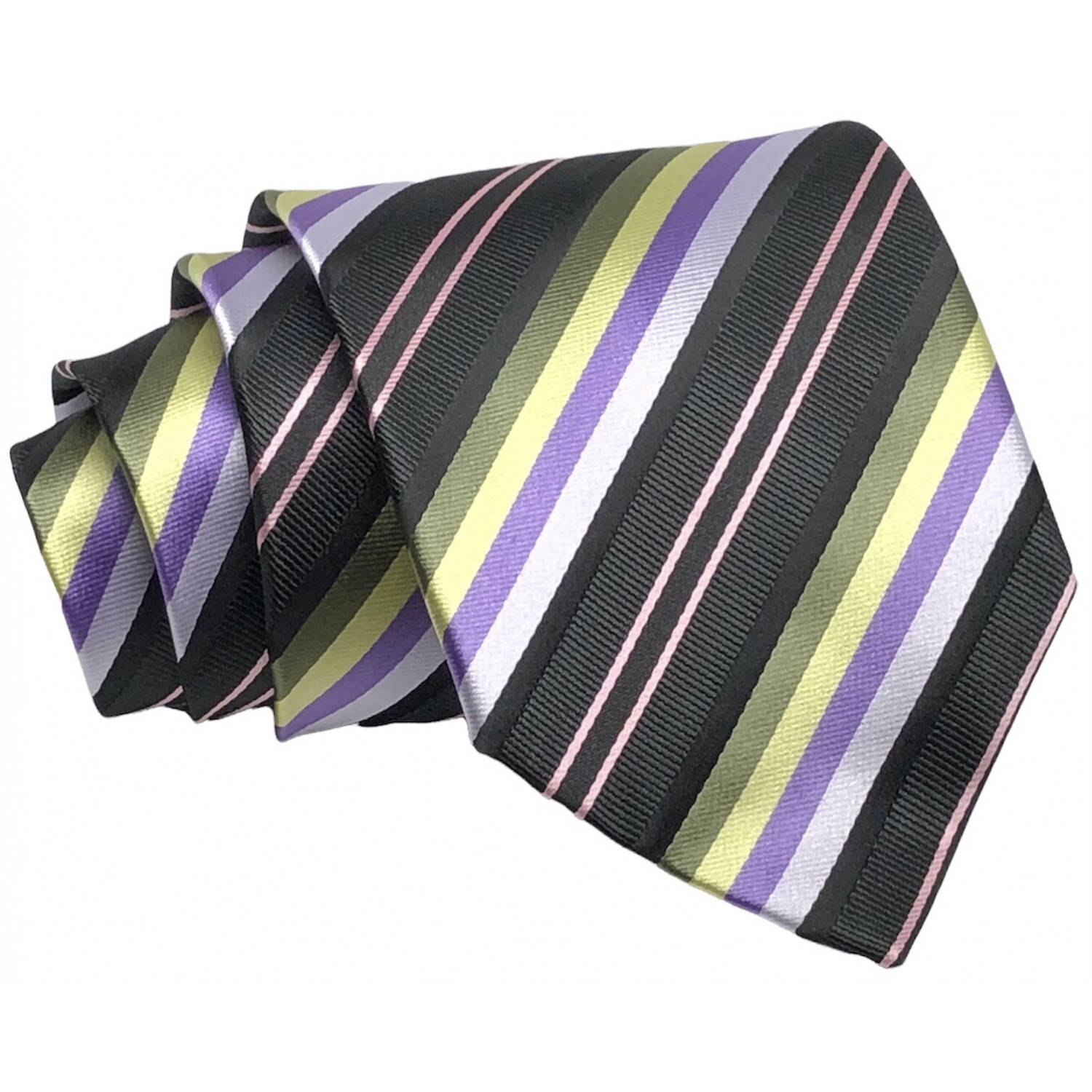 Γραβάτα φαρδιά ριγέ CND 125 Μαύρο