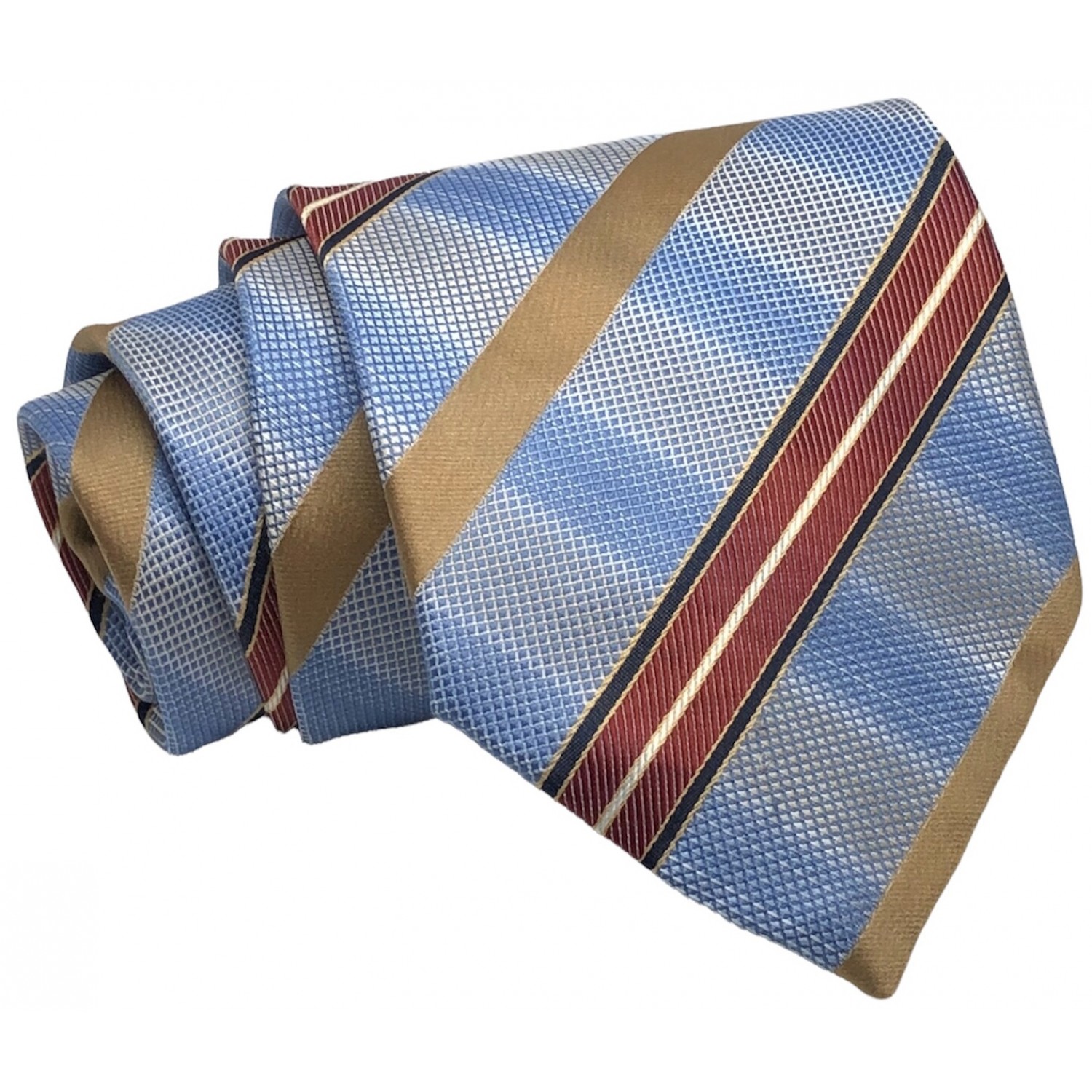 Γραβάτα φαρδιά καρό CND 121 Σιέλ