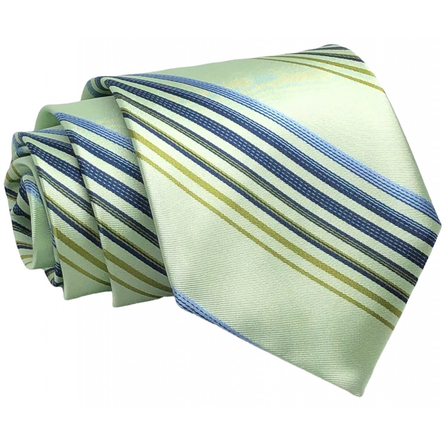 Γραβάτα φαρδιά ριγέ CND 124 Λαχανί