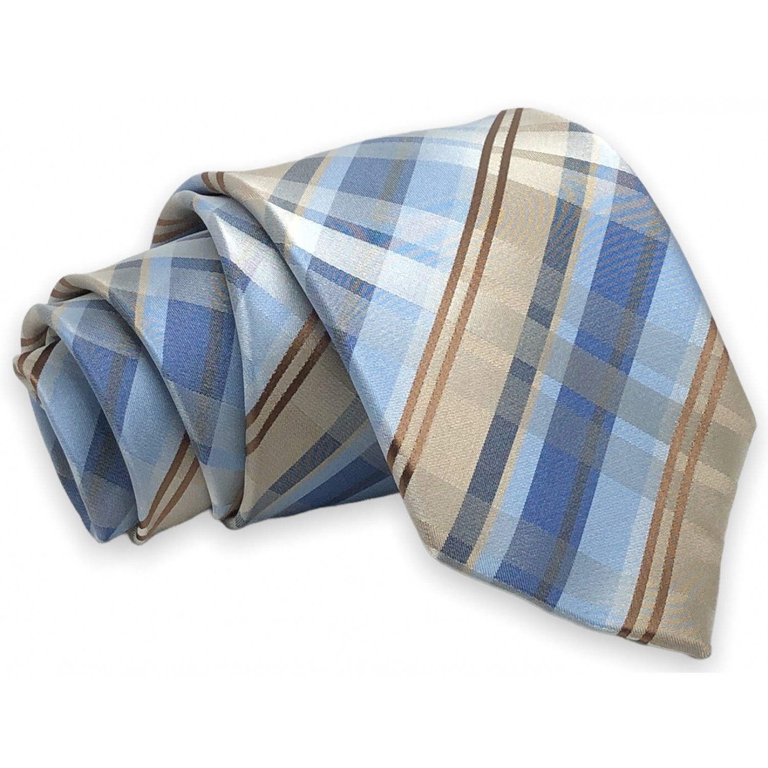 Γραβάτα φαρδιά Καρό CND 142 ΣΙΕΛ