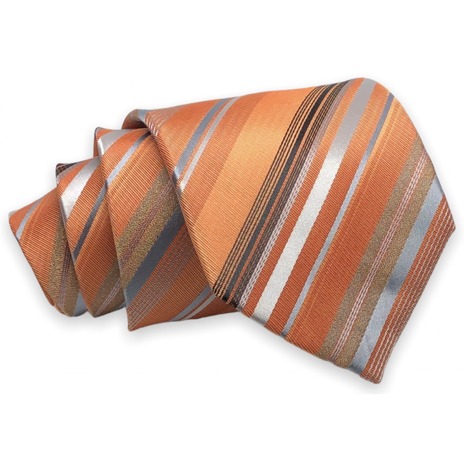 Γραβάτα φαρδιά ριγέ CND 179 ΠΟΡΤΟΚΑΛΙ