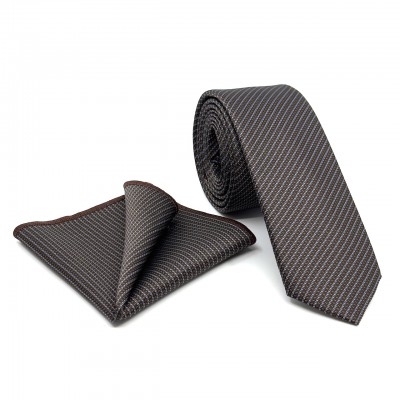 Life Style Butiken ΓΡΑΒAΤΑ ΜΙΚΡΟΣΧΕΔΙΟ ΣΕ ΥΦΑΣΜΑ ΤΥΠΟΥ OXFORD ΠΛΑΤΟΣ 6,5 CM ΣΕΤ ΜΕ ΜΑΝΤΗΛΑΚΙ LS1050280B ΚΑΦΕ