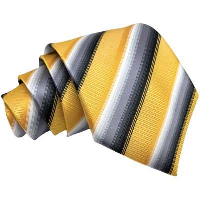 Γραβάτα φαρδιά CND 038 Ριγέ Κίτρινο