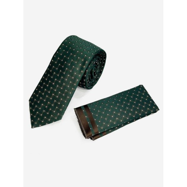 Life Style Butiken Ανδρική Γραβάτα Με Μαντηλάκι LS133-6099 Green