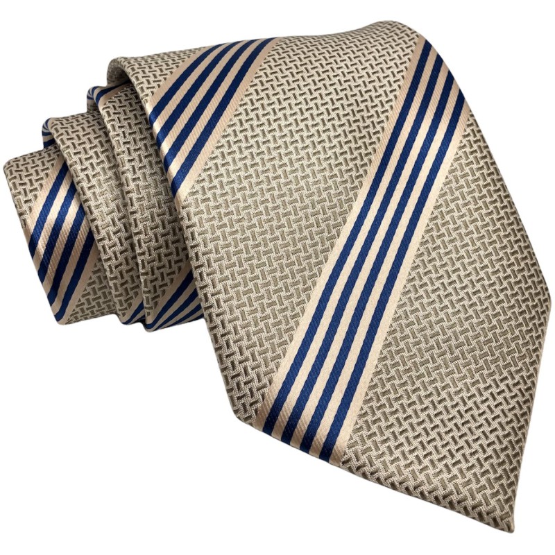 Γραβάτα φαρδιά τύπου Oxford CND 032 Μπεζ Accesories