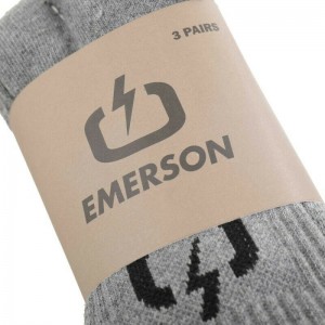 Emerson Unisex Κάλτσες Γκρι 3Pack