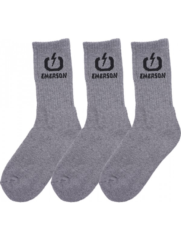 Emerson Unisex Κάλτσες Γκρι 3Pack