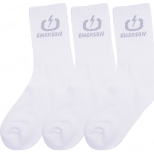 Emerson Unisex Κάλτσες Λευκές 3Pack