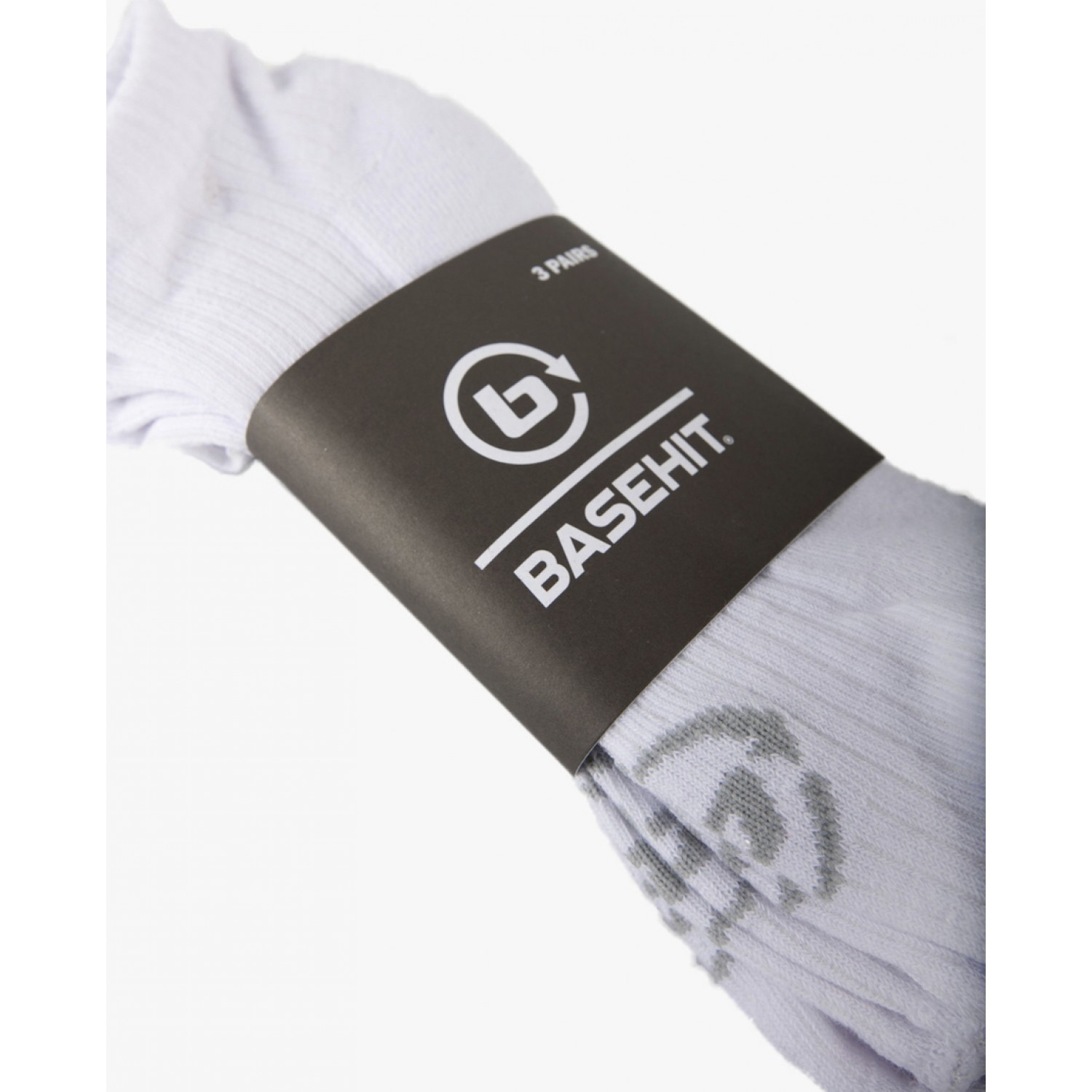 Basehit 202.BU08.02P Ανδρικές Μονόχρωμες Κάλτσες Λευκές 3Pack