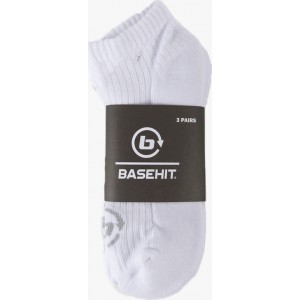 Basehit 202.BU08.02P Ανδρικές Μονόχρωμες Κάλτσες Λευκές 3Pack