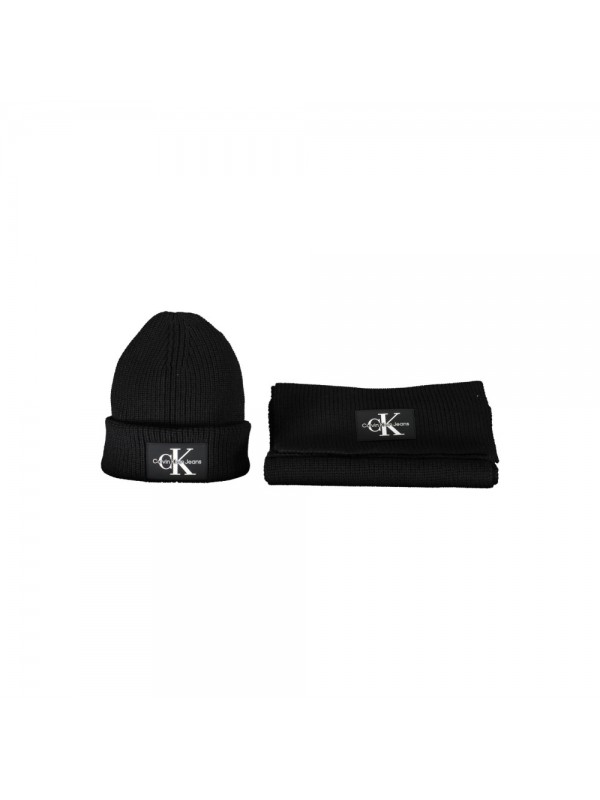 CALVIN KLEIN Ανδρικό Σετ Κασκόλ με Σκούφο K50K509910_NERO_BDS Black