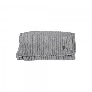 U.S. POLO Ανδρικό Πλεκτό Κασκόλ 61078-52321_GRIGIO_189 Γκρι