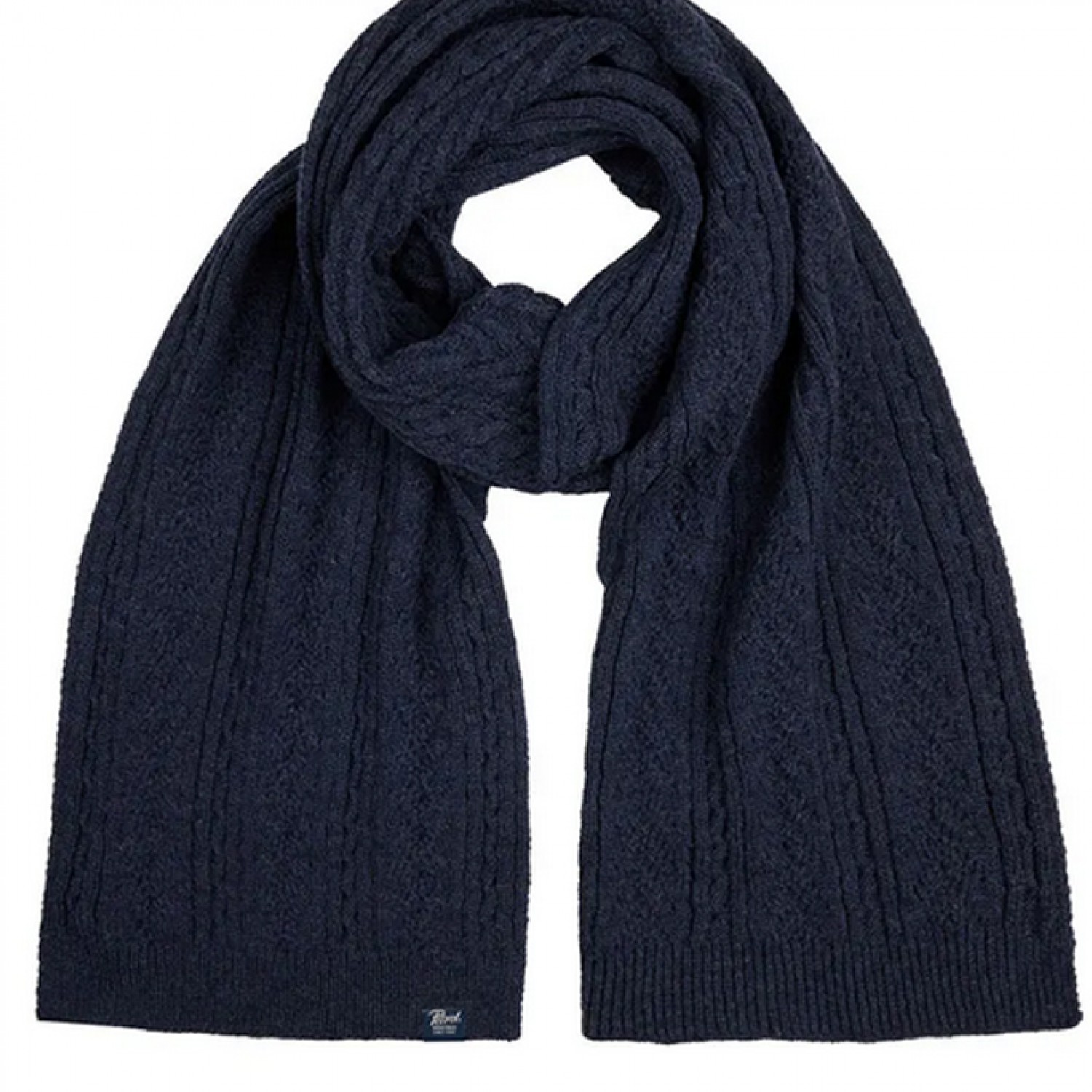 Life Style Butiken Ανδρικό Πλεκτό Κασκόλ με πλεξούδα LS1M-3050-SCR844 Navy