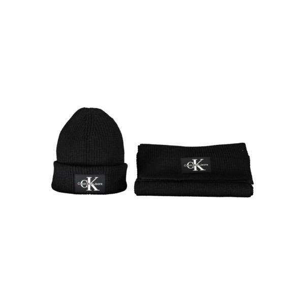 CALVIN KLEIN Ανδρικό Σετ Κασκόλ με Σκούφο K50K509910_NERO_BDS Black