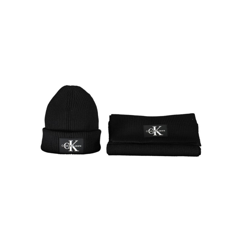 CALVIN KLEIN Ανδρικό Σετ Κασκόλ με Σκούφο K50K509910_NERO_BDS Black Ανδρικά