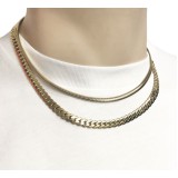 Life Style Butiken Jw30001 Ατσάλινο Κολιέ GOLD-TONED Chain 4MM 4