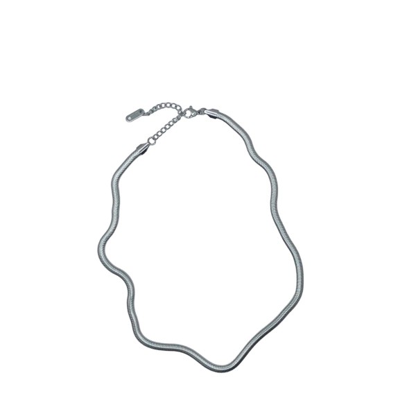 Life Style Butiken Jw30001 Ατσάλινο Κολιέ SILVER-TONED Chain 4MM