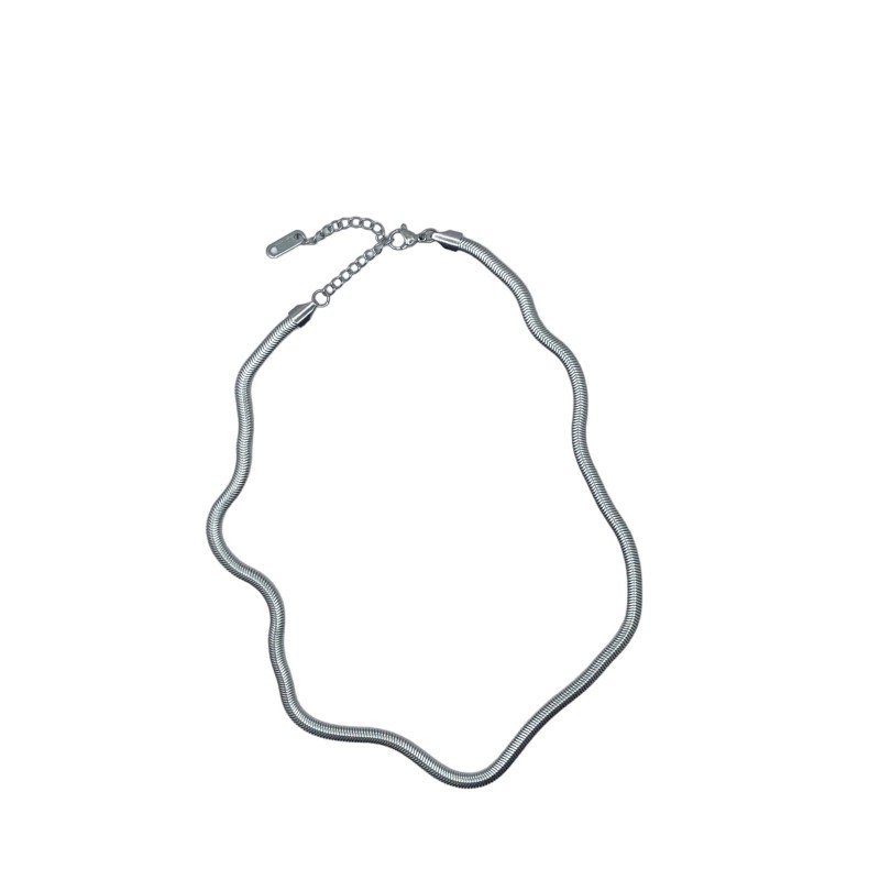 Life Style Butiken Jw30001 Ατσάλινο Κολιέ SILVER-TONED Chain 4MM Ανδρικά
