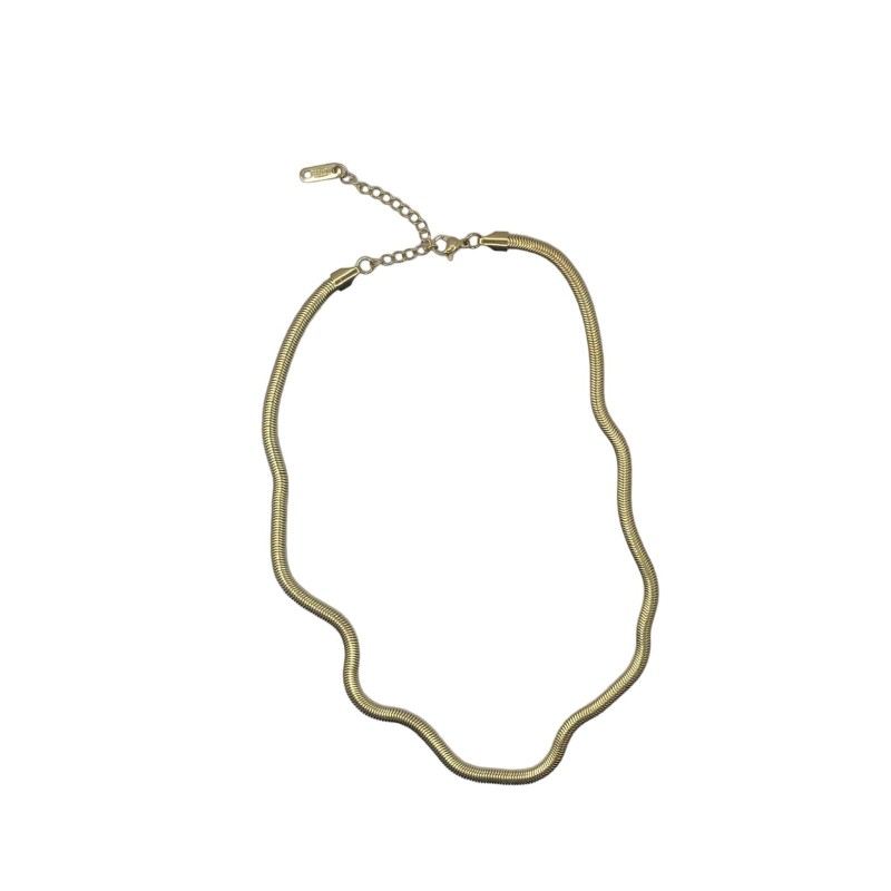 Life Style Butiken Jw30001 Ατσάλινο Κολιέ GOLD-TONED Chain 4MM Ανδρικά