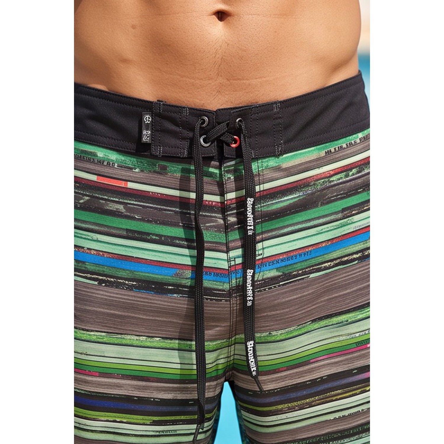 Life Style Butiken Ανδρικό Εμπριμέ Μαγιό BOARDSHORT μήκους 57 cm LS11485 GREEN Ανδρικά