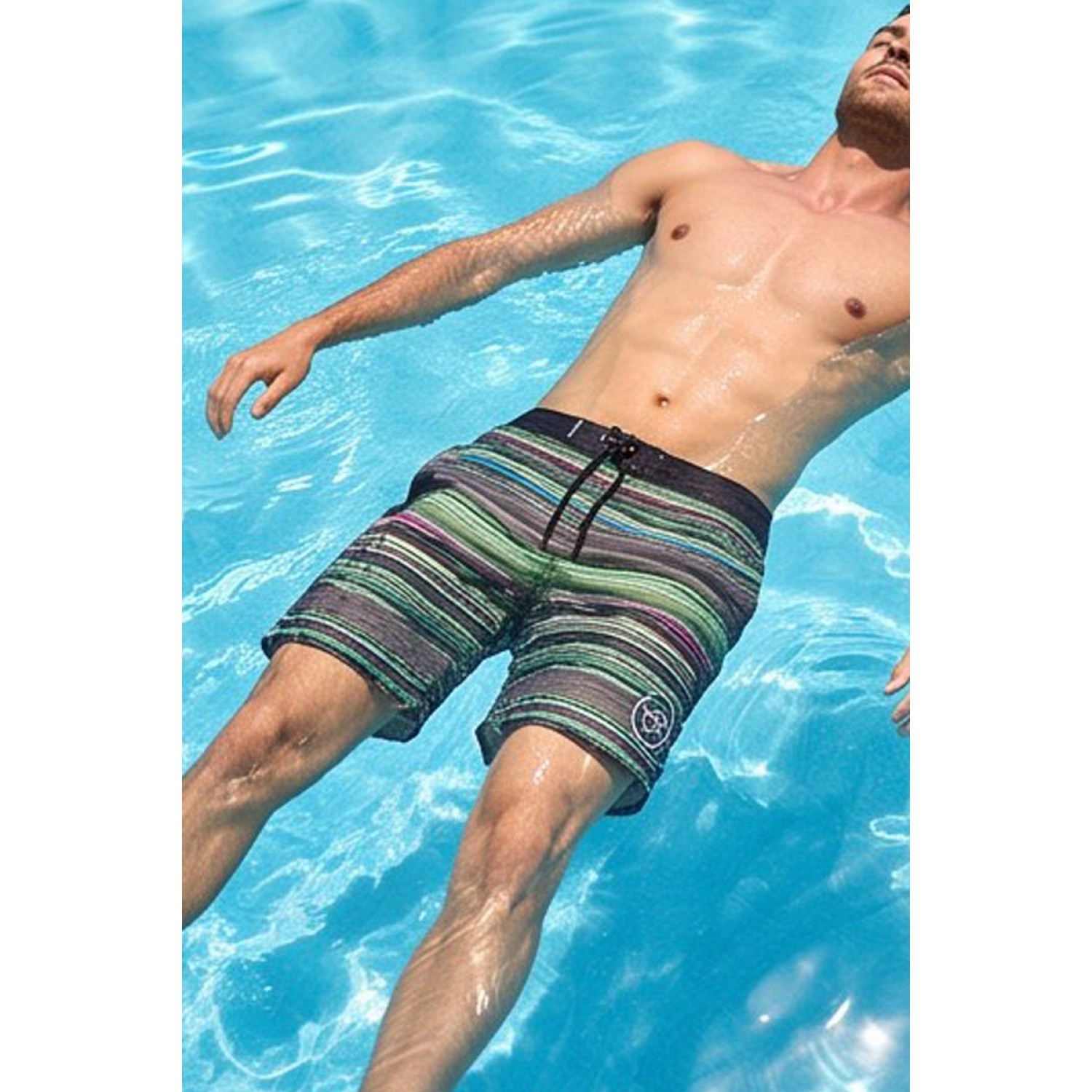 Life Style Butiken Ανδρικό Εμπριμέ Μαγιό BOARDSHORT μήκους 57 cm LS11485 GREEN Ανδρικά