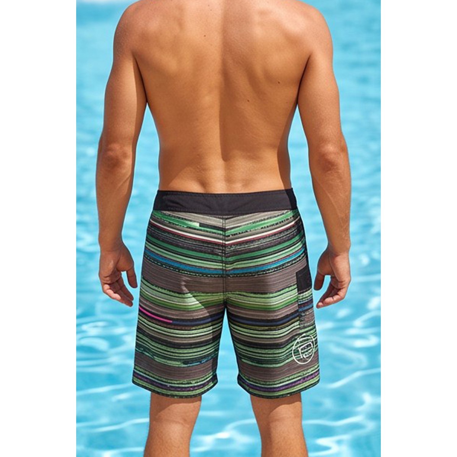 Life Style Butiken Ανδρικό Εμπριμέ Μαγιό BOARDSHORT μήκους 57 cm LS11485 GREEN Ανδρικά