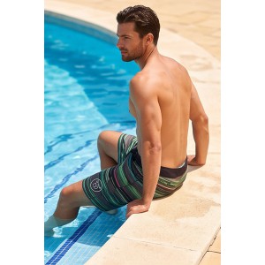 Life Style Butiken Ανδρικό Εμπριμέ Μαγιό BOARDSHORT μήκους 57 cm LS11485 GREEN Ανδρικά
