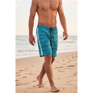 Life Style Butiken Ανδρικό Εμπριμέ Μαγιό BOARDSHORT μήκους 57 cm LS11486 PETROL Ανδρικά