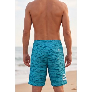 Life Style Butiken Ανδρικό Εμπριμέ Μαγιό BOARDSHORT μήκους 57 cm LS11486 PETROL Ανδρικά
