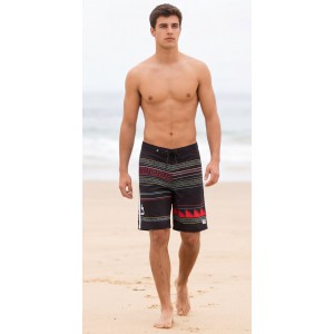 Life Style Butiken Ανδρικό Εμπριμέ Μαγιό BOARDSHORT μήκους 57 cm LS114866 BLACK Ανδρικά