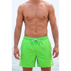 Life Style Butiken Ανδρικό Μονόχρωμο Μαγιό μήκους 40 cm LS11684 LIME Ανδρικά