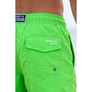 Life Style Butiken Ανδρικό Μονόχρωμο Μαγιό μήκους 40 cm LS11684 LIME Ανδρικά