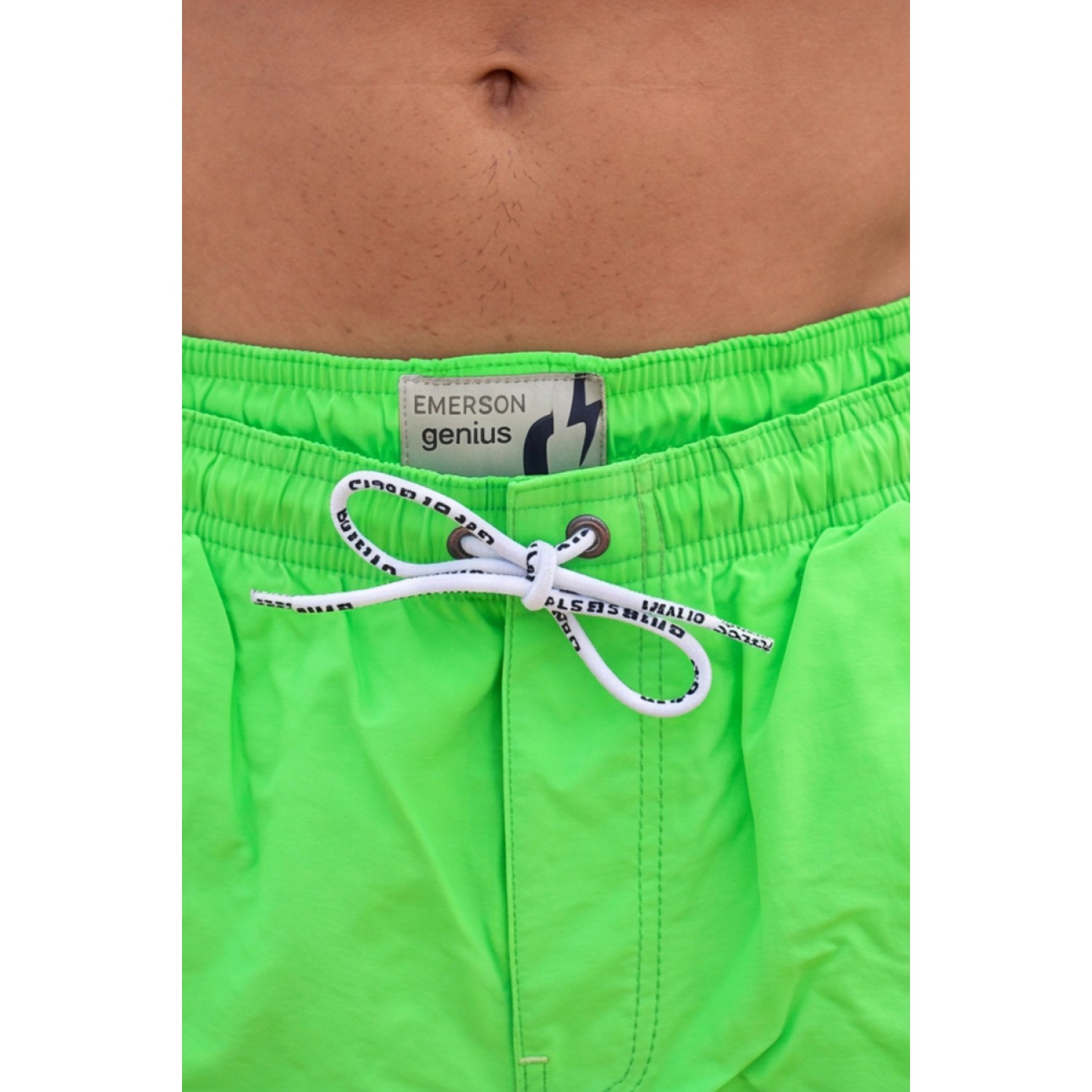Life Style Butiken Ανδρικό Μονόχρωμο Μαγιό μήκους 40 cm LS11684 LIME Ανδρικά