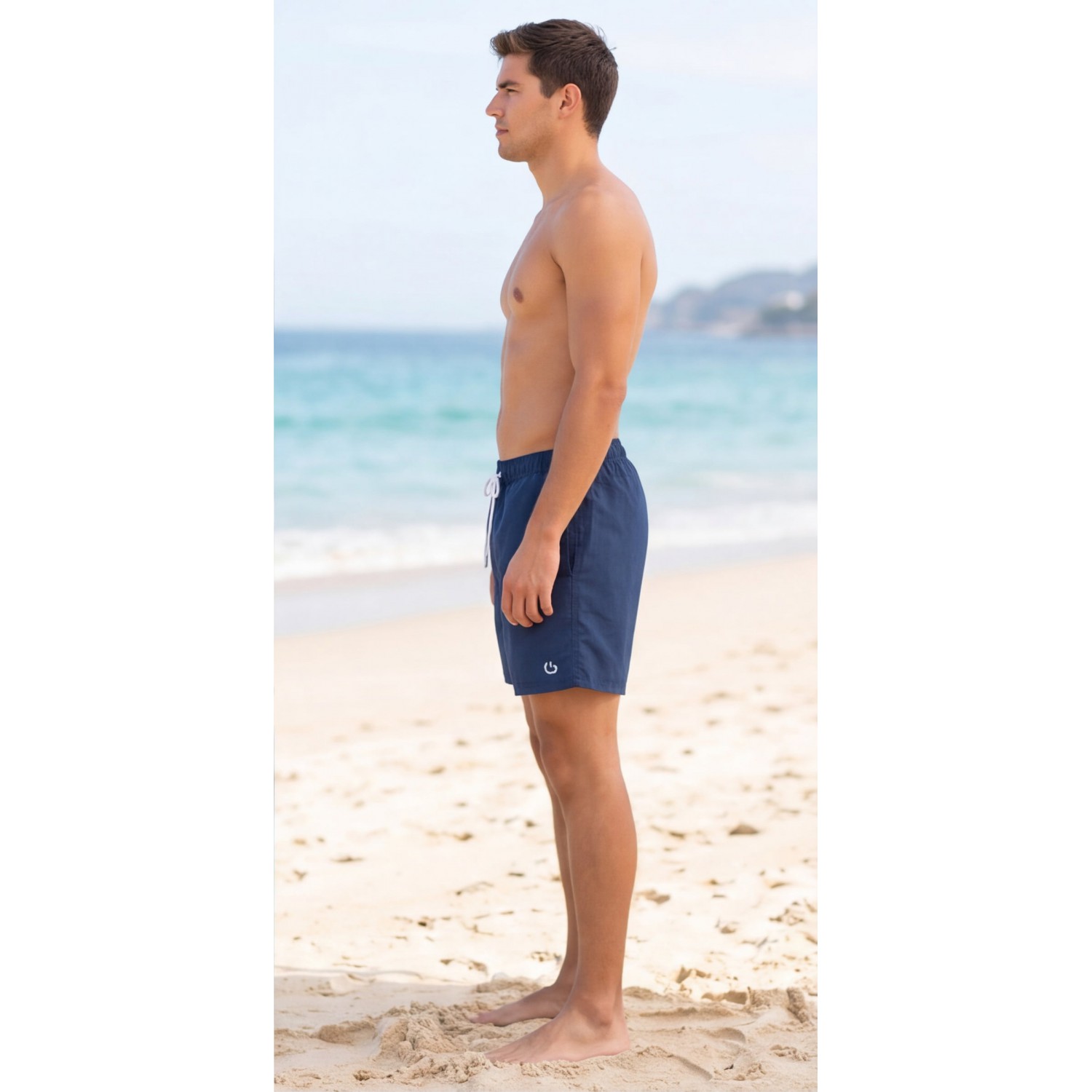 Life Style Butiken Ανδρικό Μονόχρωμο Μαγιό μήκους 40 cm LS11684 NAVY Ανδρικά