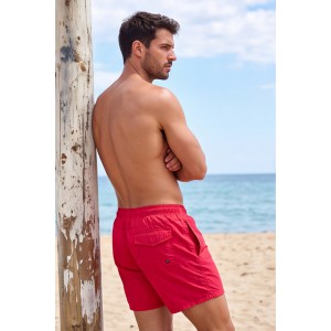 Life Style Butiken Ανδρικό Μονόχρωμο Μαγιό μήκους 40 cm LS11684 RED Ανδρικά