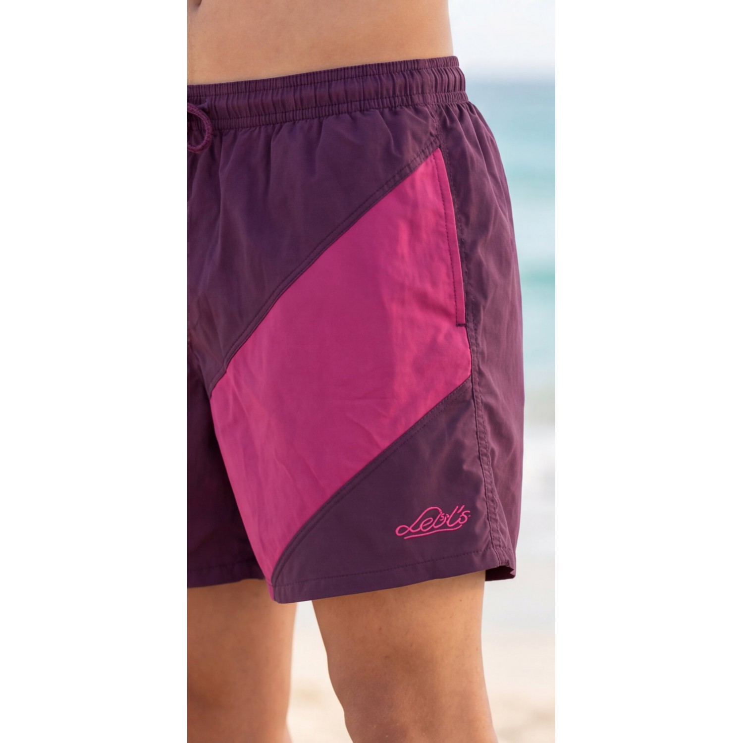 Life Style Butiken Ανδρικό Μονόχρωμο Μαγιό μήκους 42 cm LS1300031 BORDEAUX Ανδρικά