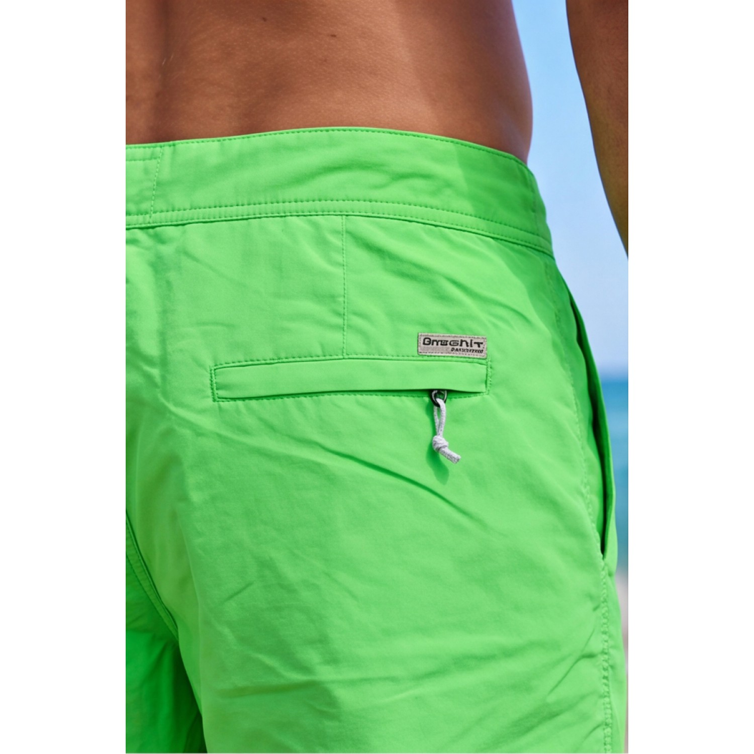 Life Style Butiken Ανδρικό Μονόχρωμο Μαγιό μήκους 40 cm LS131380 LIME 