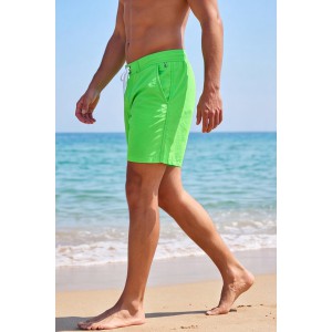 Life Style Butiken Ανδρικό Μονόχρωμο Μαγιό μήκους 40 cm LS131380 LIME 