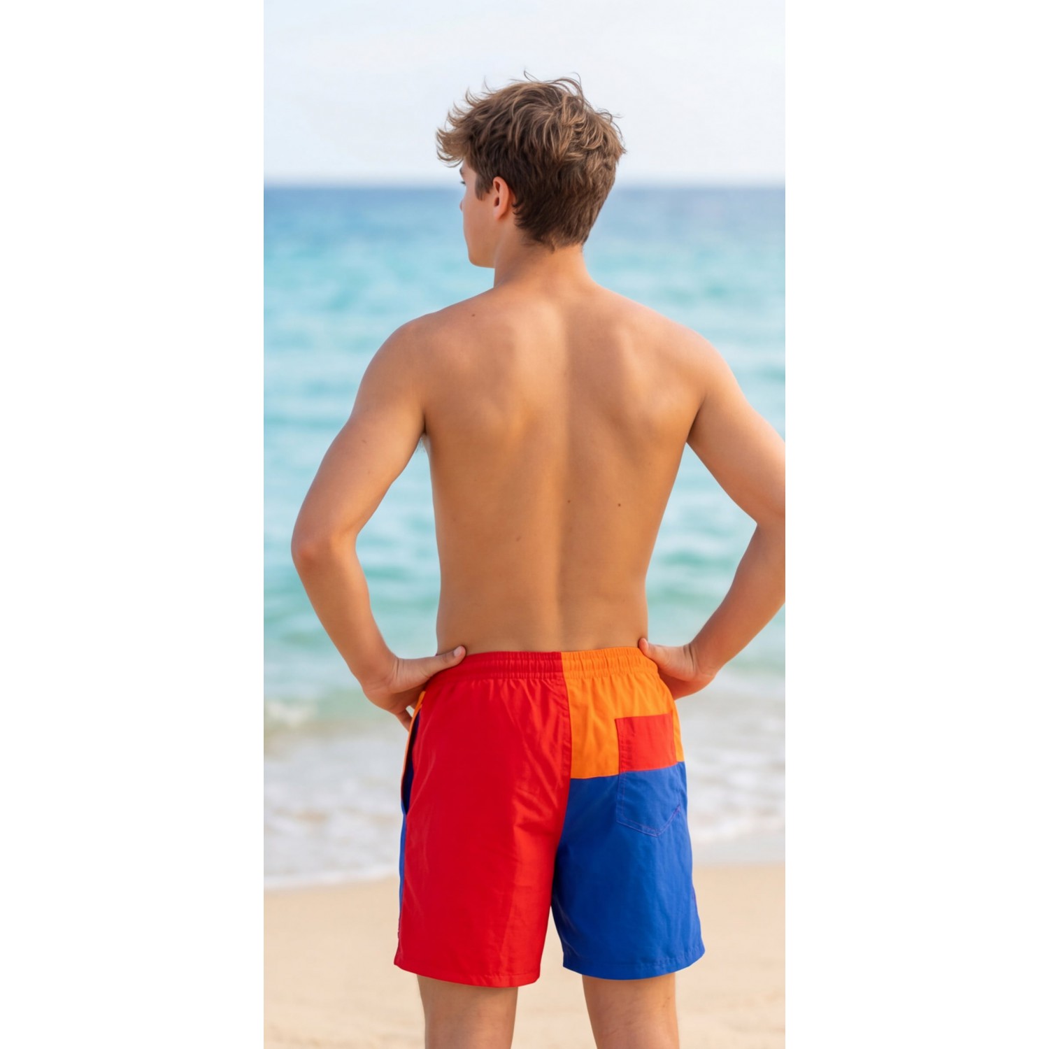 Life Style Butiken Ανδρικό Μαγιό μήκους 43 cm LS1323243 ORANGE Ανδρικά