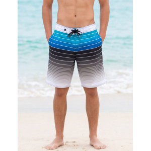Life Style Butiken Ανδρικό Ριγέ Μαγιό BOARDSHORT μήκους 57 cm LS1486 BLUE Ανδρικά